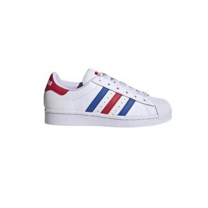 Boys Grade School Adidas Superstar white/red/blue sz 4